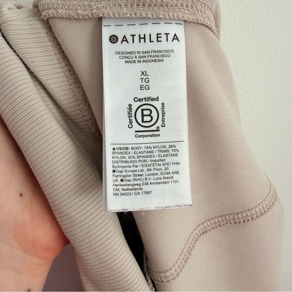Athleta Venice Jogger Pants Women XL Beige MidRise Lightweight Travel Athleisure - Picture 13 of 13